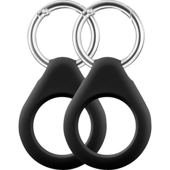 Insignia™ - Key Ring Case for Apple AirTag (2-Pack) - Black - Picture 1 of 4